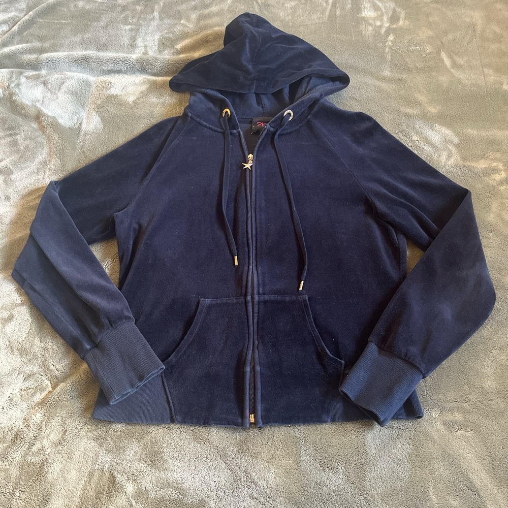 Black Velour Y2K Glam Jacket